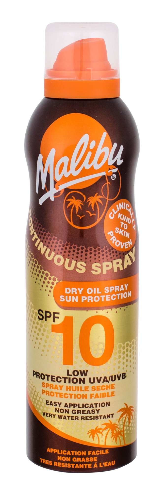 Malibu Continuous Spray Dry Oil 175ml įdegio losjonas