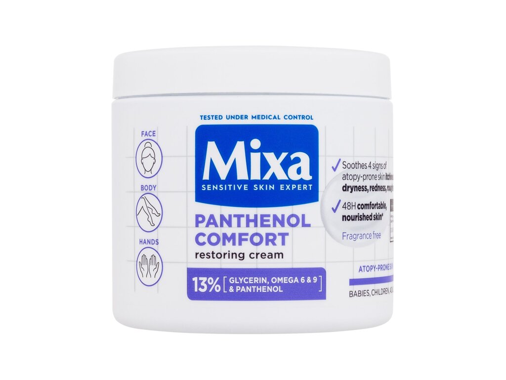 Mixa Panthenol Comfort Restoring Cream 400ml kūno kremas