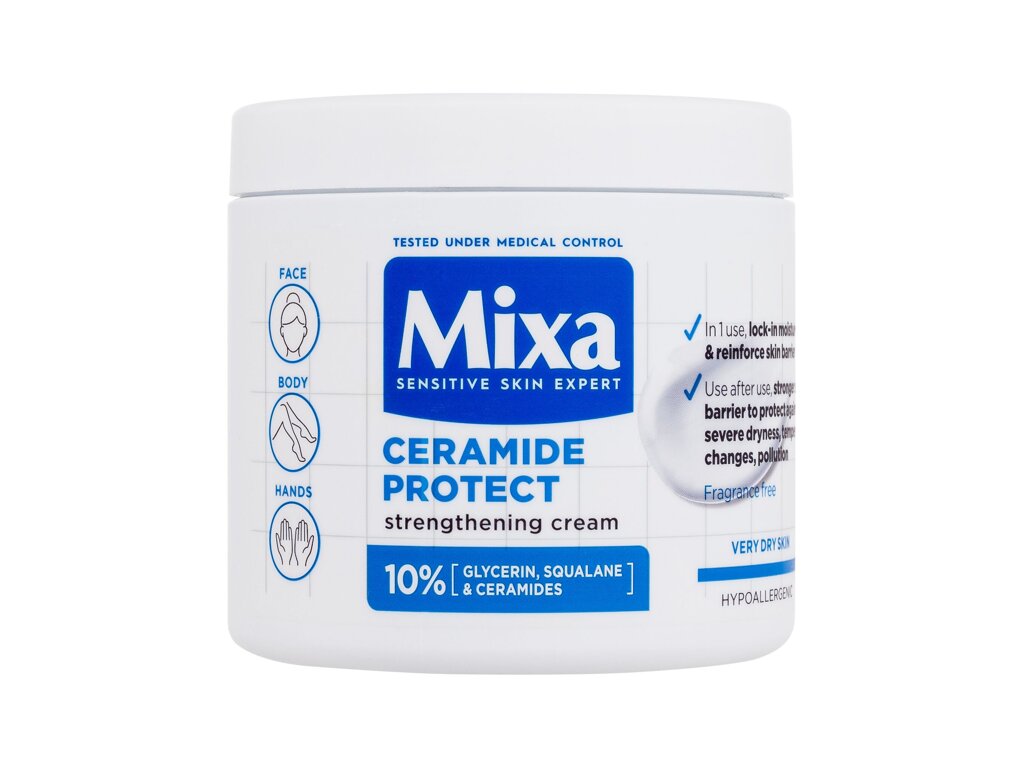 Mixa Ceramide Protect Strengthening Cream 400ml kūno kremas