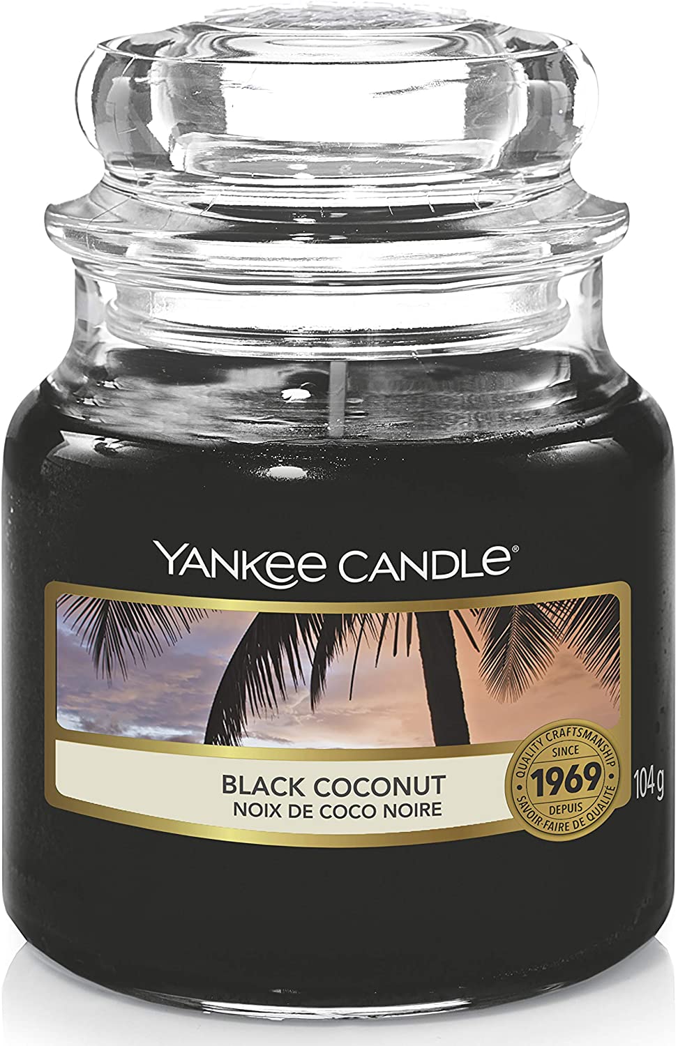 Yankee Candle  ORIGINAL JAR BLACK COCONUT 104g kvepianti žvakė Small