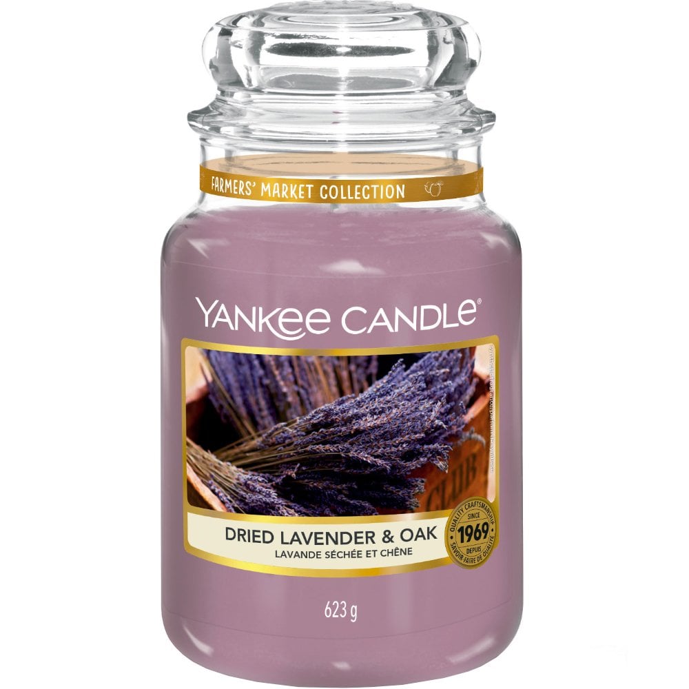 Yankee Candle  ORIGINAL JAR DRIED LAVENDER & OAK 623g kvepianti žvakė Large
