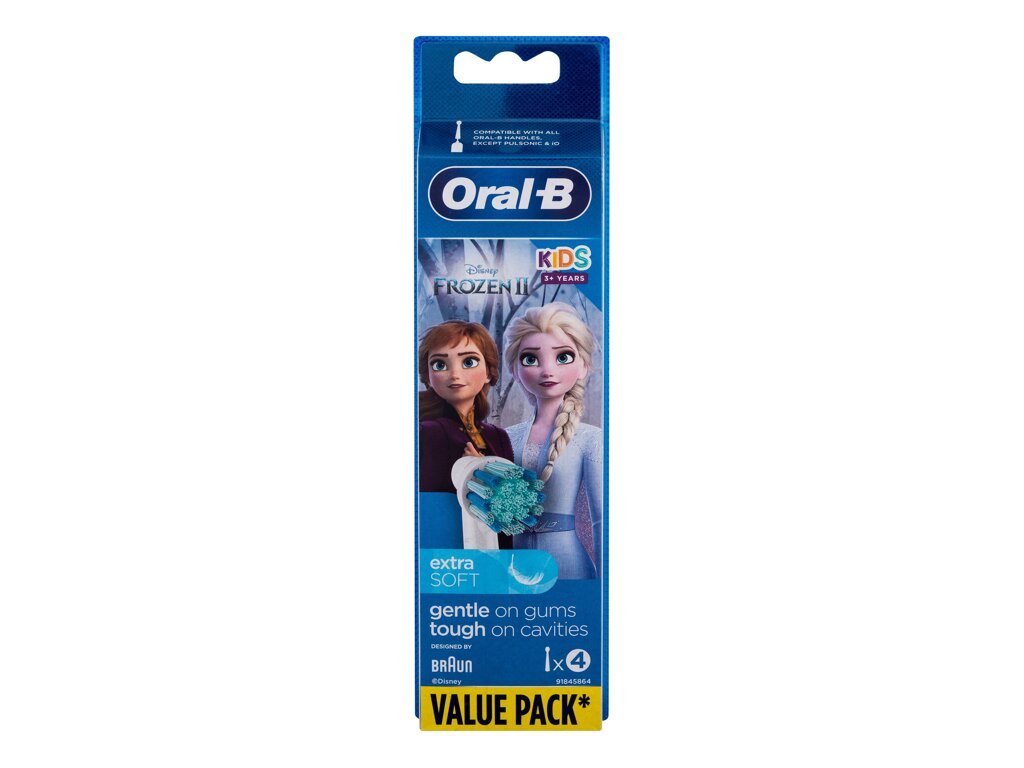 ORAL-B Kids Brush Heads Frozen II 4vnt Vaikams Replacement Toothbrush Head