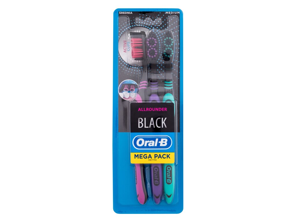 ORAL-B Allrounder Black 3vnt dantų šepetėlis
