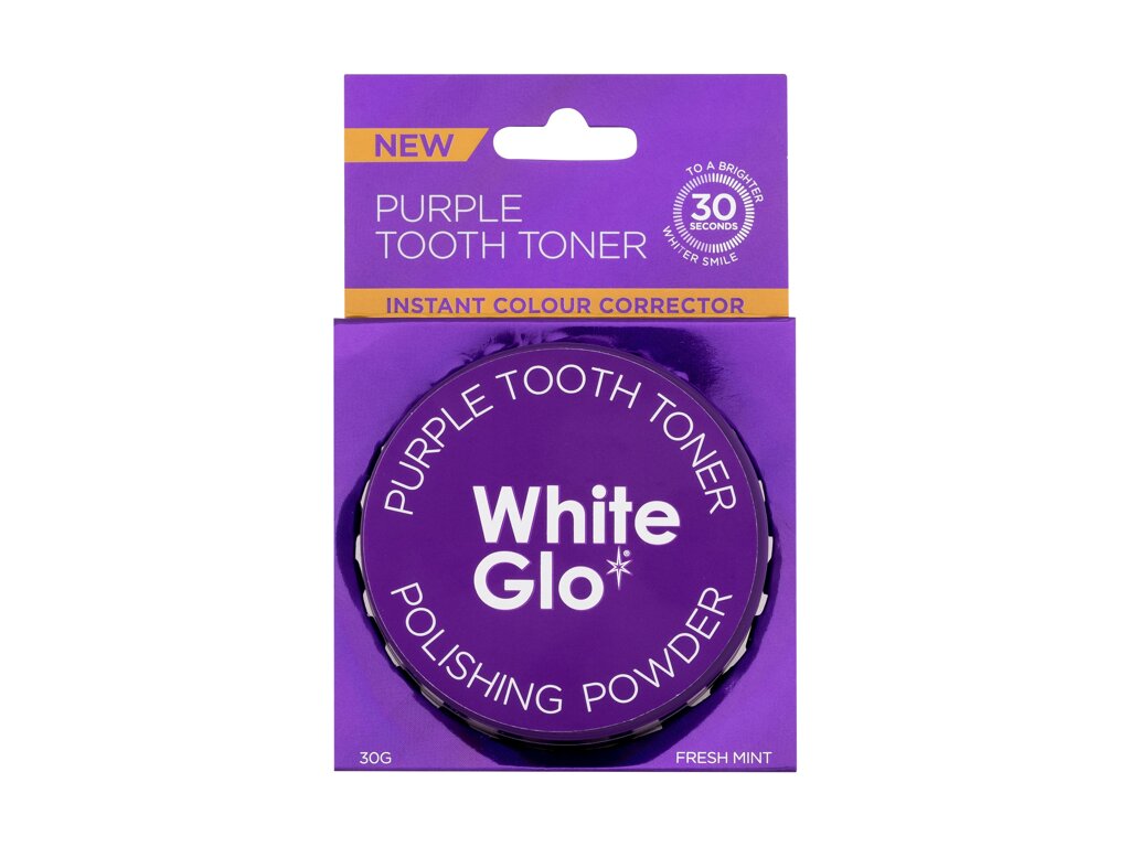 White Glo Purple Tooth Toner Polishing Powder 30g dantų balinimui