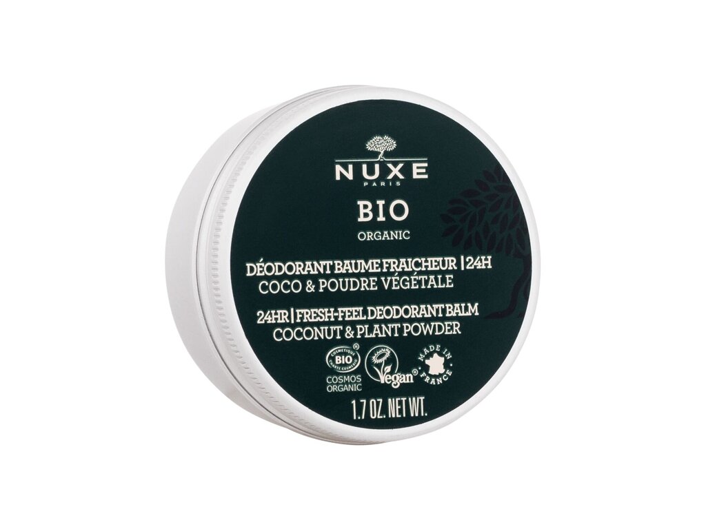 Nuxe Bio Organic 24H Fresh-Feel Deodorant Balm 50g dezodorantas Testeris