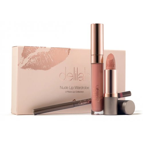 Delilah War Nude Lip Wardrobe Lūpų priežiūros rinkinys Rinkinys