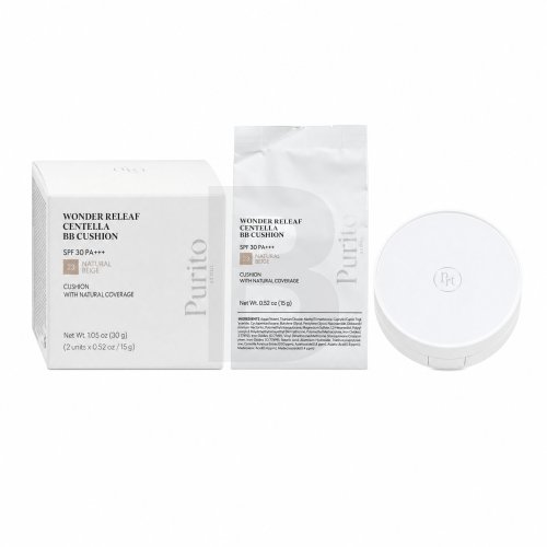 Purito Wonder Releaf Centella BB Cushion SPF 30 PA+++ 23 Natural Beige 15 g 15 Purito Wonder Releaf Centella BB Cushion SPF 30 PA+++ 23 Natural Beige 15 g 15