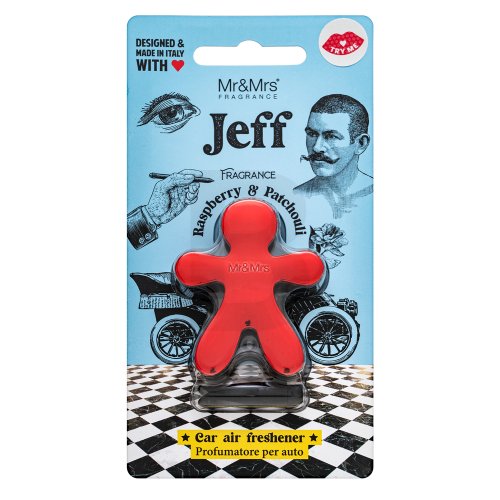 Mr&Mrs Fragrance Jeff Chrome Car Air Freshener Raspberry & Patchouli namų kvapas