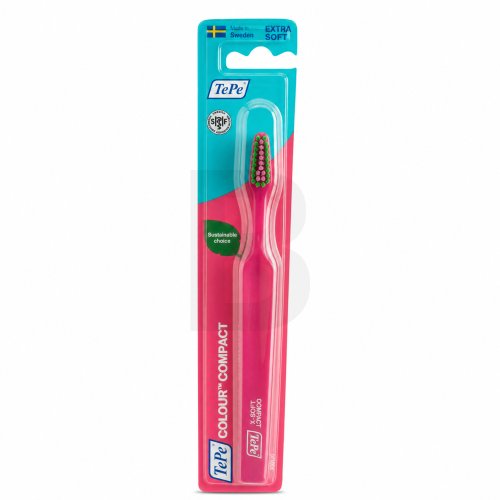 TePe Colour Compact Extra Soft Toothbrush Pink