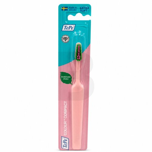 TePe Colour Compact Extra Soft Toothbrush Light Pink