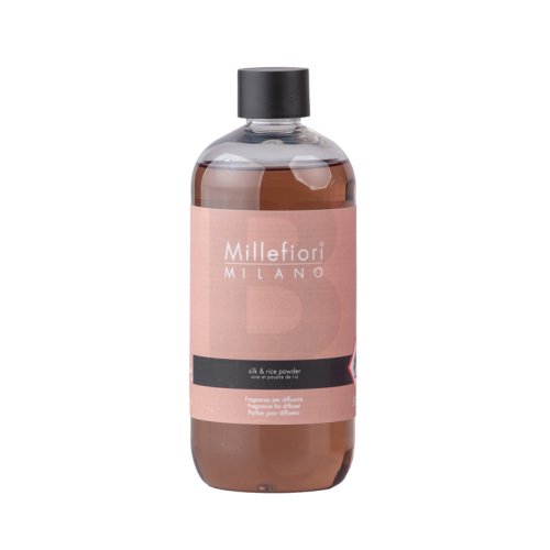 Millefiori Milano Fragrance Diffuser Silk & Rice Powder Refill 500 ml 500 namų kvapas