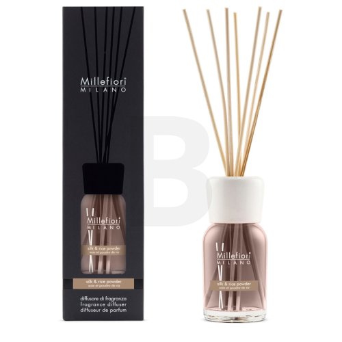 Millefiori Milano Fragrance Diffuser Silk & Rice Powder 250 ml 250 namų kvapas