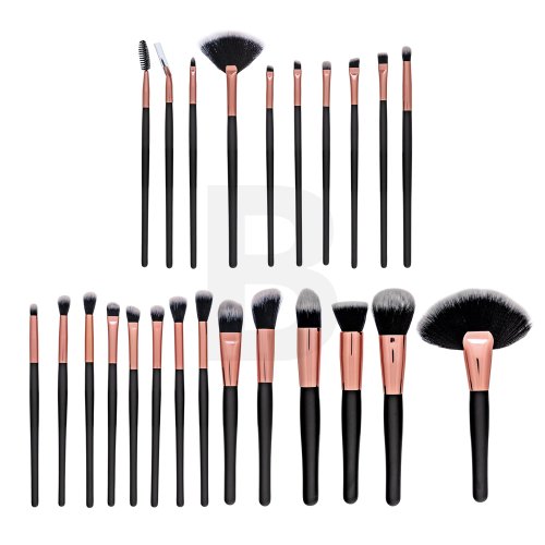 MIMO Makeup Brush Set Black 24 Pcs