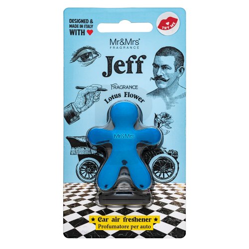 Mr&Mrs Fragrance Jeff Chrome Car Air Freshener Lotus Flowers namų kvapas