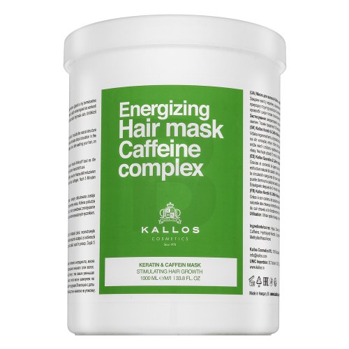 Kallos Energizing Hair Mask Caffeine Complex Keratin & Caffein Mask 1000 ml 1000