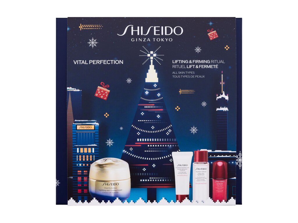 Shiseido Vital Perfection Lifting & Firming Ritual 50ml Vital Perfection Day Cream 50 ml + Clarifying Cleansing Foam 15 ml + Treatment Lotion 30 ml + Ultimune Serum 10 ml dieninis kremas Rinkinys