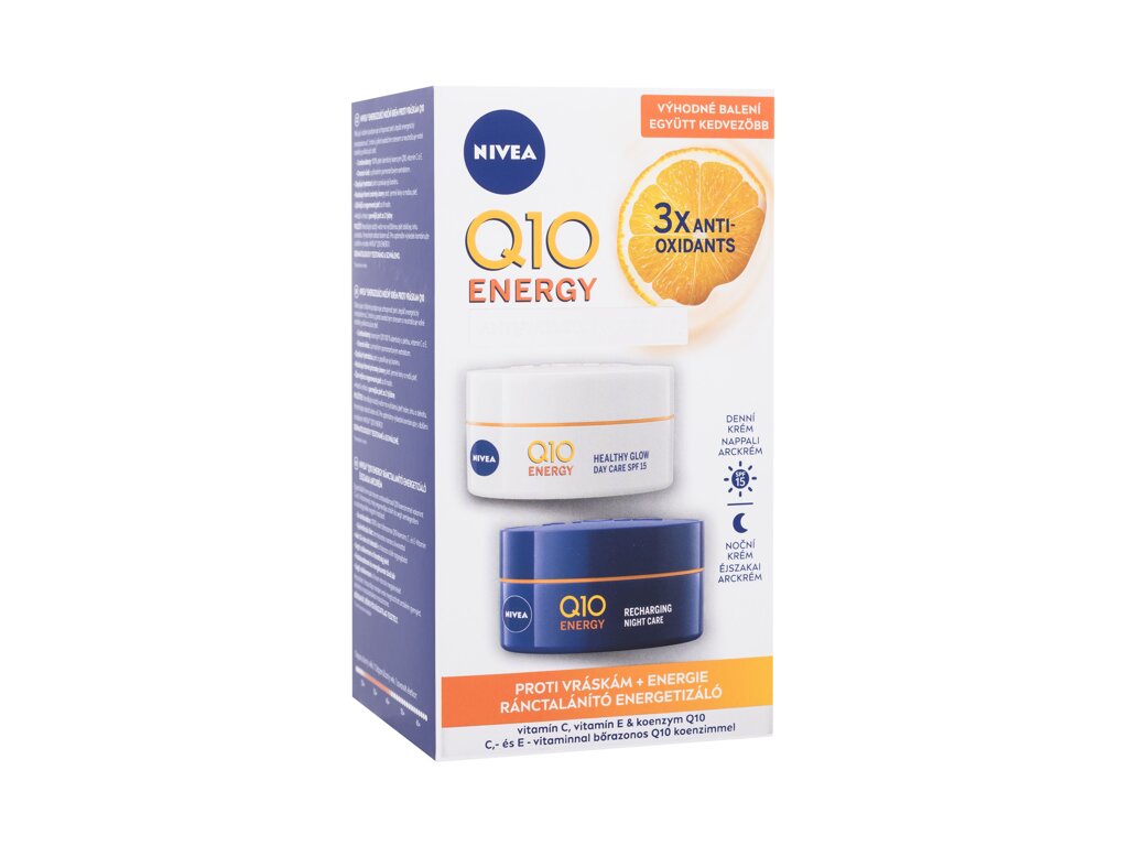 Nivea Q10 Energy Duo Pack 50ml Q10 Energy Day Cream SPF15 50 ml + Q10 Energy Night Cream 50 ml dieninis kremas Rinkinys