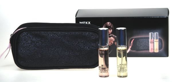 Mexx Mini Set 20ml Edt 10ml Mexx Woman + 10ml Edt Mexx Black Woman + Cosmetic bag Kvepalai Moterims EDT Rinkinys
