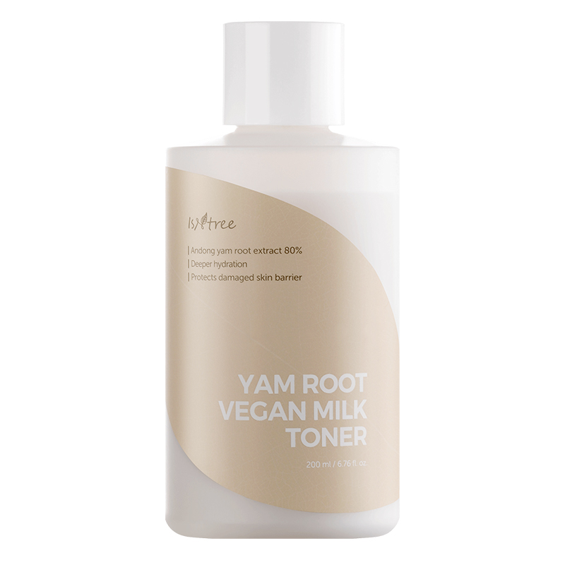 Isntree ISNTREE Yam Root Vegan Milk Toner, 200 ml valomasis vanduo veidui