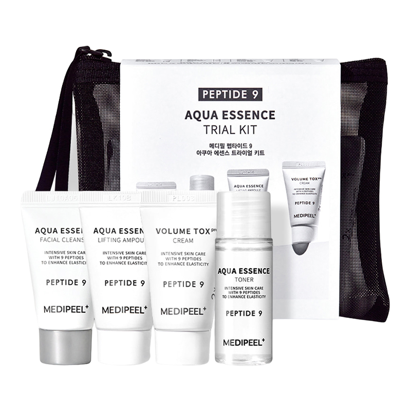 Medi-Peel MEDI-PEEL Peptide 9 Aqua Essence Trial Kit (Cleanser15ml+Toner20ml+Ampoule15ml+Cream15g) Unisex