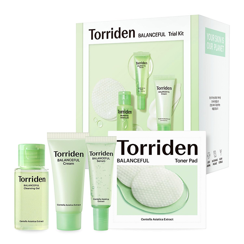 Torriden Torriden BALANCEFUL Trial Kit , 30 ml + 10 ml + 20 ml + 2 pcs Unisex