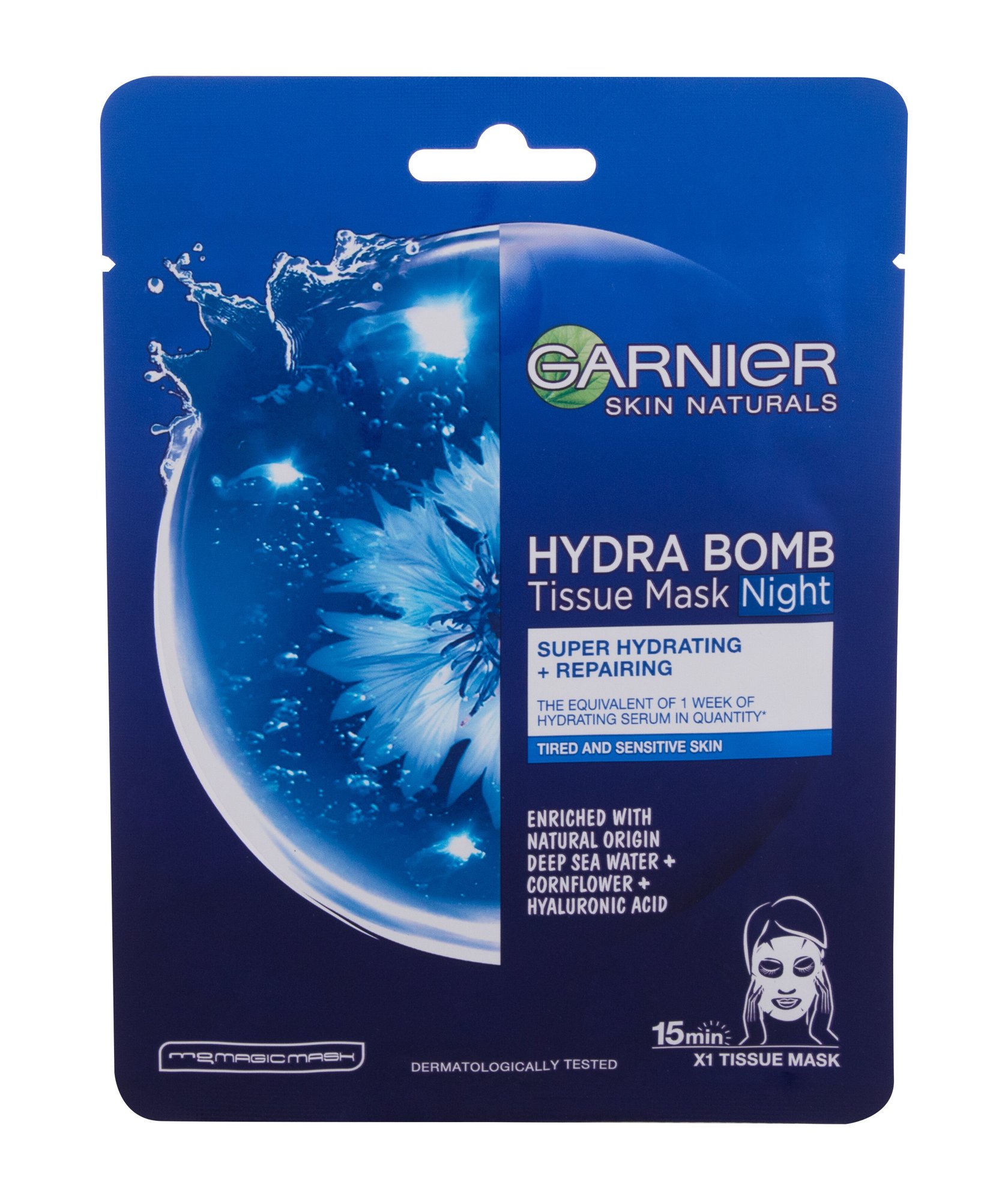 Garnier Skin Naturals Hydra Bomb Night 1vnt Veido kaukė