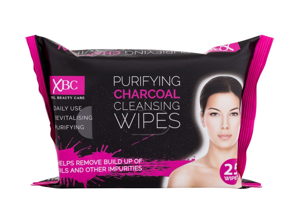 Xpel Purifying Charcoal Cleansing Wipes 25vnt drėgnos servetėlės