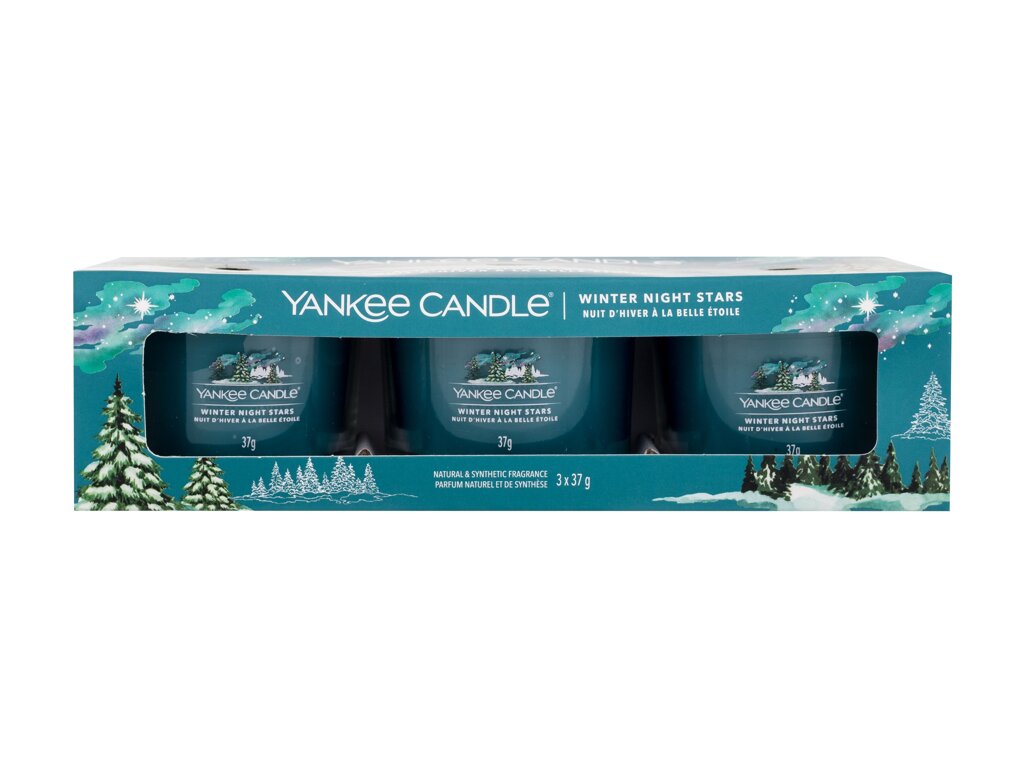 Yankee Candle Winter Night Stars 37g Scented Candle 3 x 37 g Kvepalai Unisex Scented Candle Rinkinys