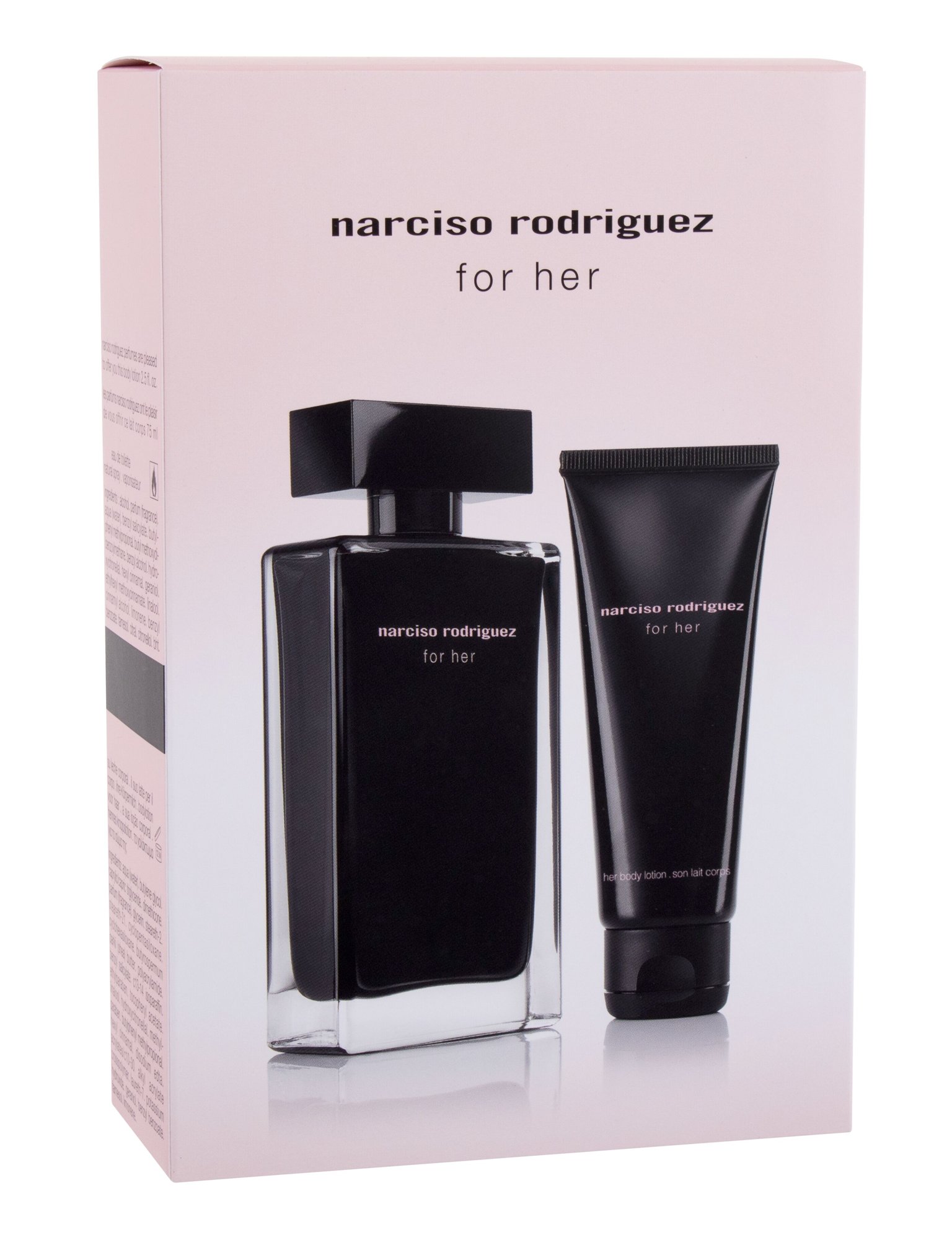 Narciso Rodriguez For Her 100ml Edt 100 ml + Body Lotion 75 ml Kvepalai Moterims EDT Rinkinys