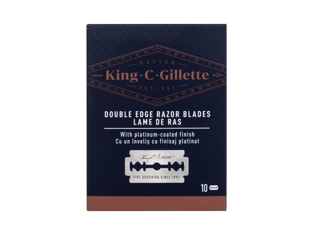 Gillette King C. Double Edge Safety Razor Blades 10vnt skustuvo galvutė