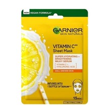 Garnier Skin Naturals Vitamin C Sheet Mask - Moisturizing textile mask to brighten the skin with vitamin C 28.0g Moterims