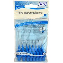 TePe Interdental Brush Normal (0,6 mm blue 8 pcs) - interdental toothbrushes Moterims