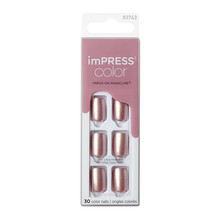 Kiss My Face ImPRESS Color Paralyzed Pink Nails 30 pcs Moterims