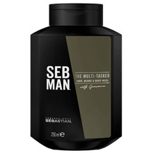 Sebastian Professional SEB MAN The Multitasker Hair, Beard & Body Wash - Shampoo for hair, beard and body 250ml Vyrams