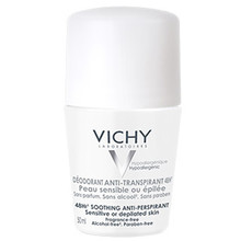 Vichy Antiperspirant Deodorant-48h roll-on for sensitive or depilated skin (Soothing Anti-perspirant) 50 ml 50ml Moterims