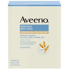 Aveeno Soothing Bath Soak 8 x 42 g - Zklidňuj&iacute;c&iacute; ovesn&aacute; koupel 42.0g Moterims