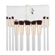 MIMO Makeup Brush Set Kabuki White ( 10 ks ) - Sada &scaron;tětců 0ml Moterims