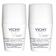 Vichy Deodorant Antiperspirant 48h ( 2 pcs ) - Roll-on 48 hour deodorant for sensitive and irritated skin 50ml Moterims