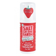 Salt-Of-The-Earth Natural Deodorant Spray Rock Chick Sweet Strawberry ( Natura l Deodorant) 100 ml 100ml Unisex