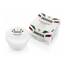 PRORASO White Shaving Soap - Shaving soap for sensitive skin with green tea 150ml savaiminio įdegio kremas