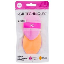 Real Techniques Miracle 2-In-1 Powder Puff Duo - Aplik&aacute;tor Moterims