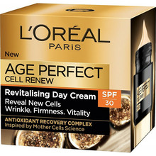 L&acute;Or&eacute;al Age Perfect Cell Renew Revitalising Day Cream SPF 30 50ml Moterims