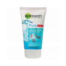 Garnier Pure - cleaning gel, scrub and mask against imperfections 3in1 150ml Moterims