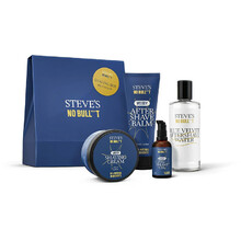 Steves No Bull***T Shaving Box Blue Velvet - D&aacute;rkov&aacute; sada savaiminio įdegio kremas
