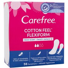 Carefree Cotton Feel Flexiform Fresh Scent - Intimky se svěž&iacute; vůn&iacute; vhodn&eacute; pro běžn&eacute; spodn&iacute; pr&aacute;dlo i tanga Moterims
