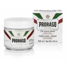 PRORASO White Pre-Shaving Cream - Pre-shave product 100ml savaiminio įdegio kremas