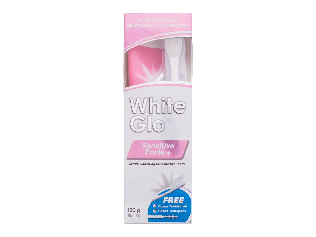 White Glo Sensitive Forte + 100ml dantų pasta