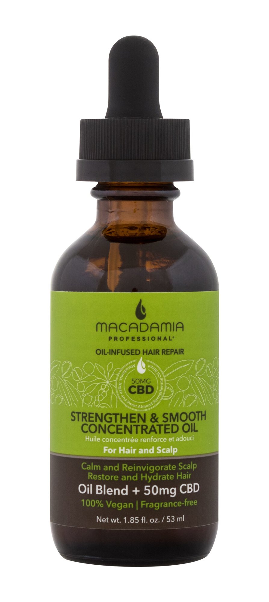 Macadamia Professional Strengthen & Smooth Concentrated Oil 53ml plaukų aliejus