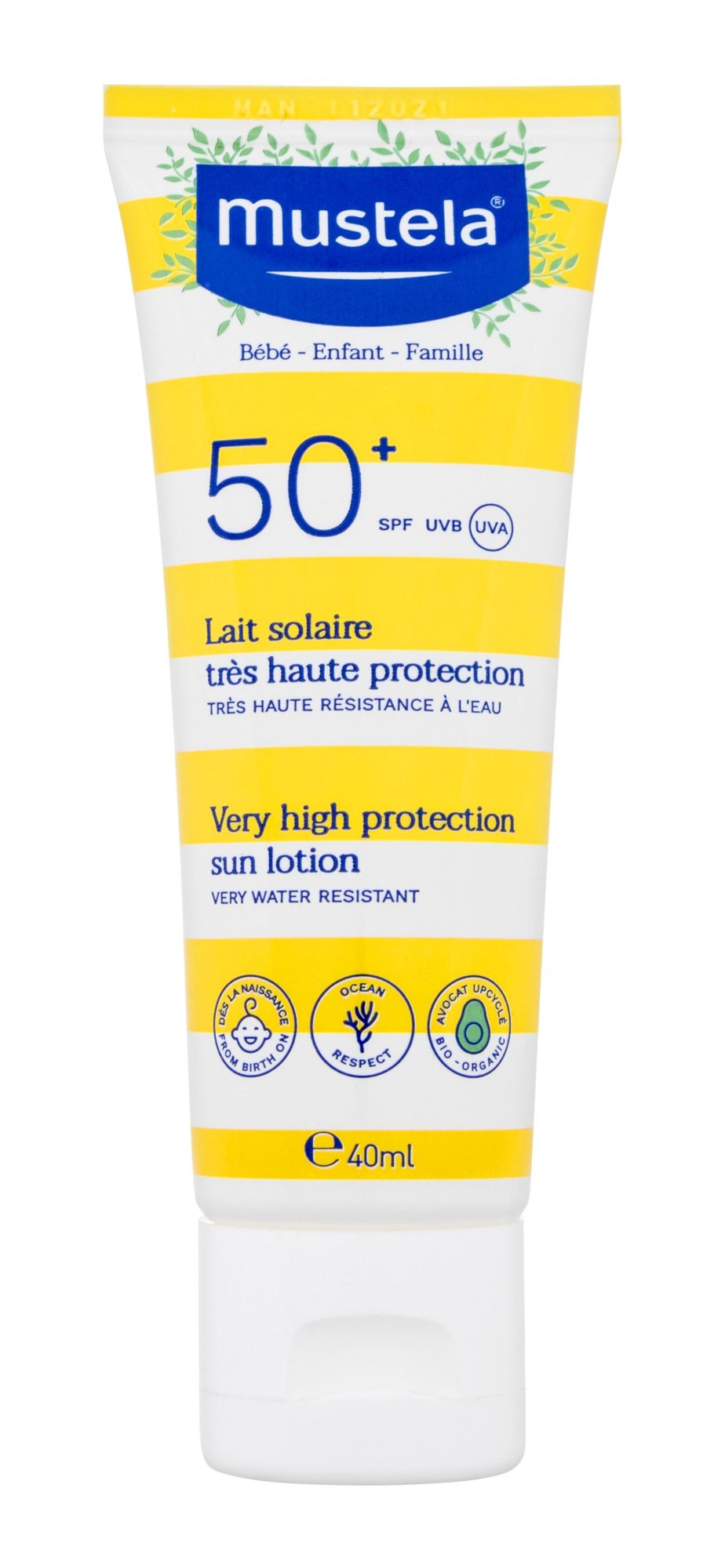 Mustela B&eacute;b&eacute; Family Very High Protection Sun Lotion 40ml įdegio losjonas