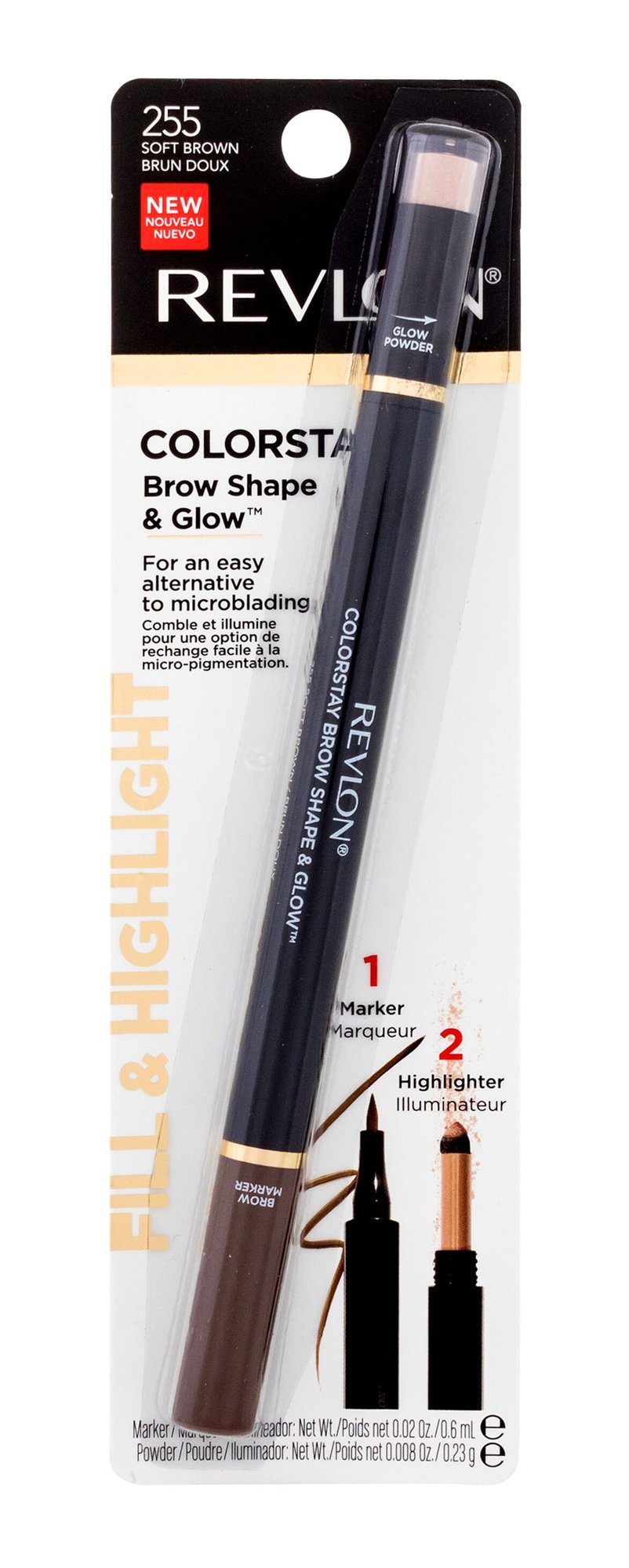 Revlon Colorstay Brow Shape & Glow 0,83g antakių pieštukas